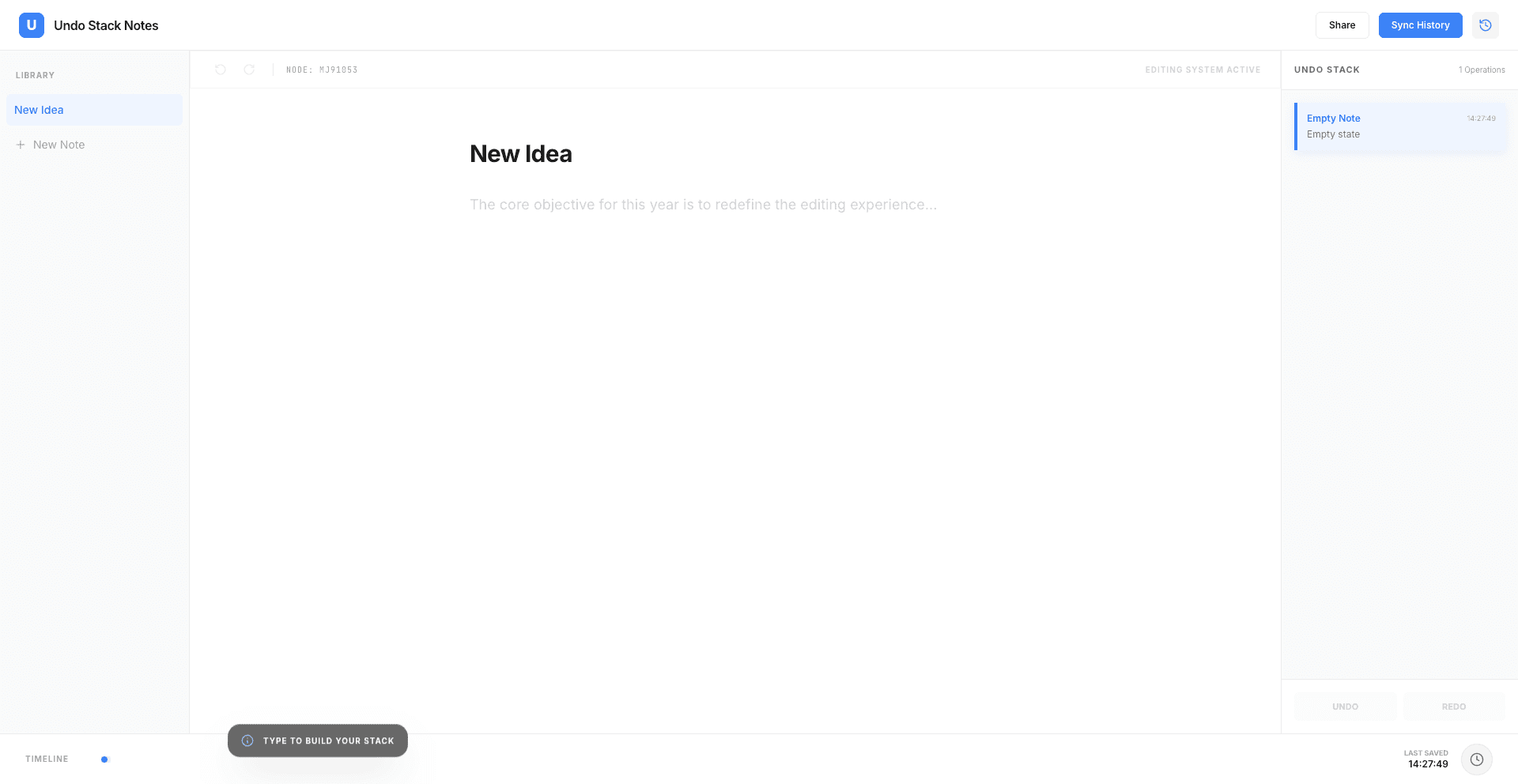 Day 113: undo-stack-notes.vercel.app
