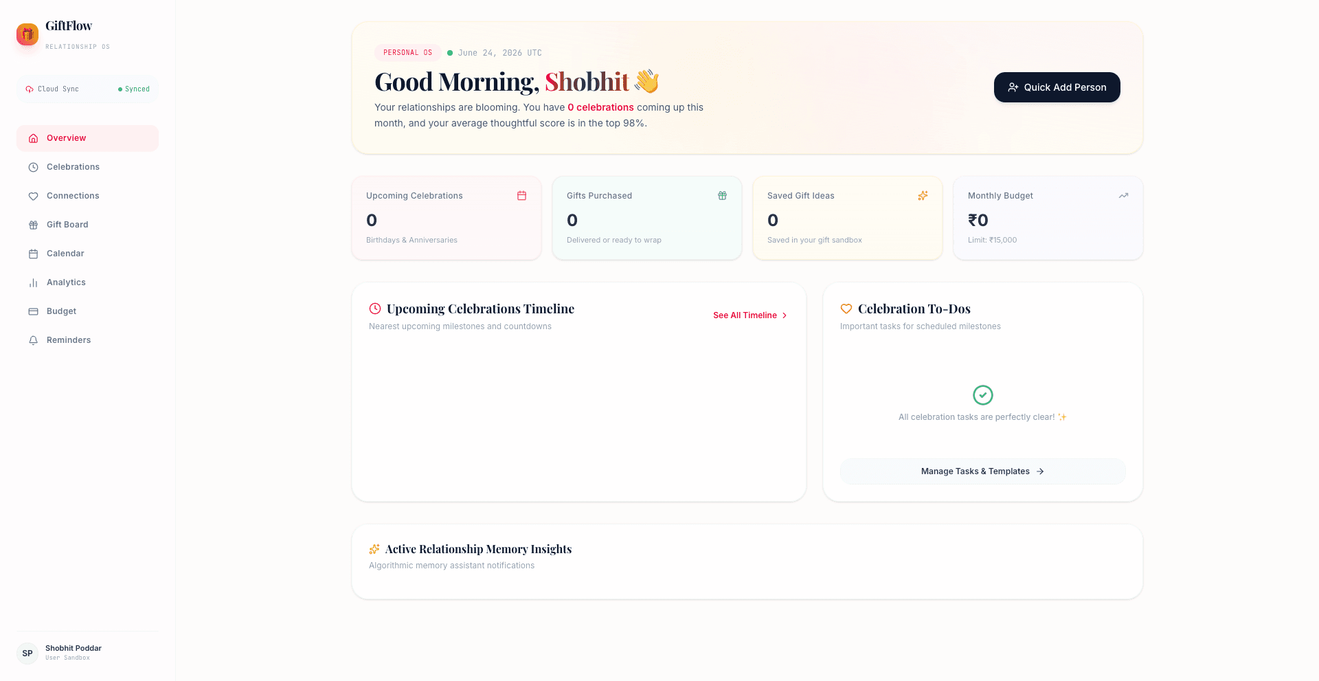 Day 164: giftflow-three.vercel.app
