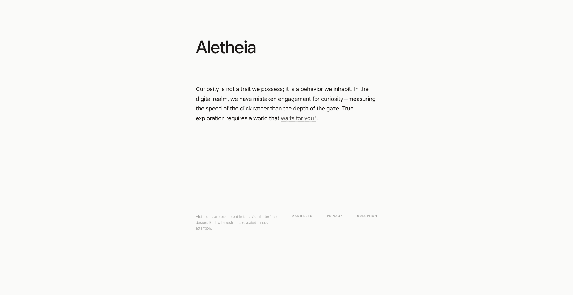 Day 46: aletheia-the-architecture-of-curios.vercel.app
