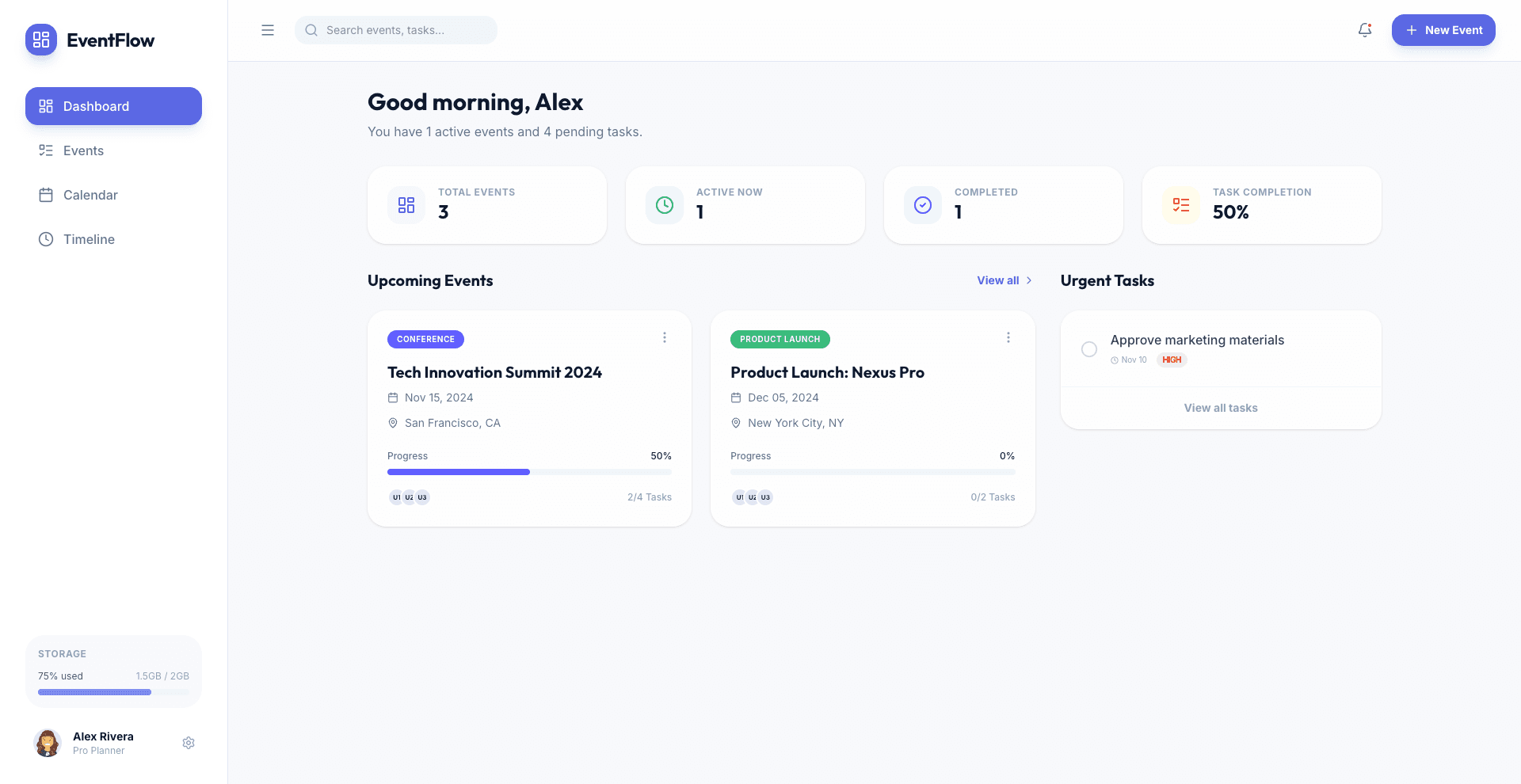Day 86: eventflow-iota-amber.vercel.app