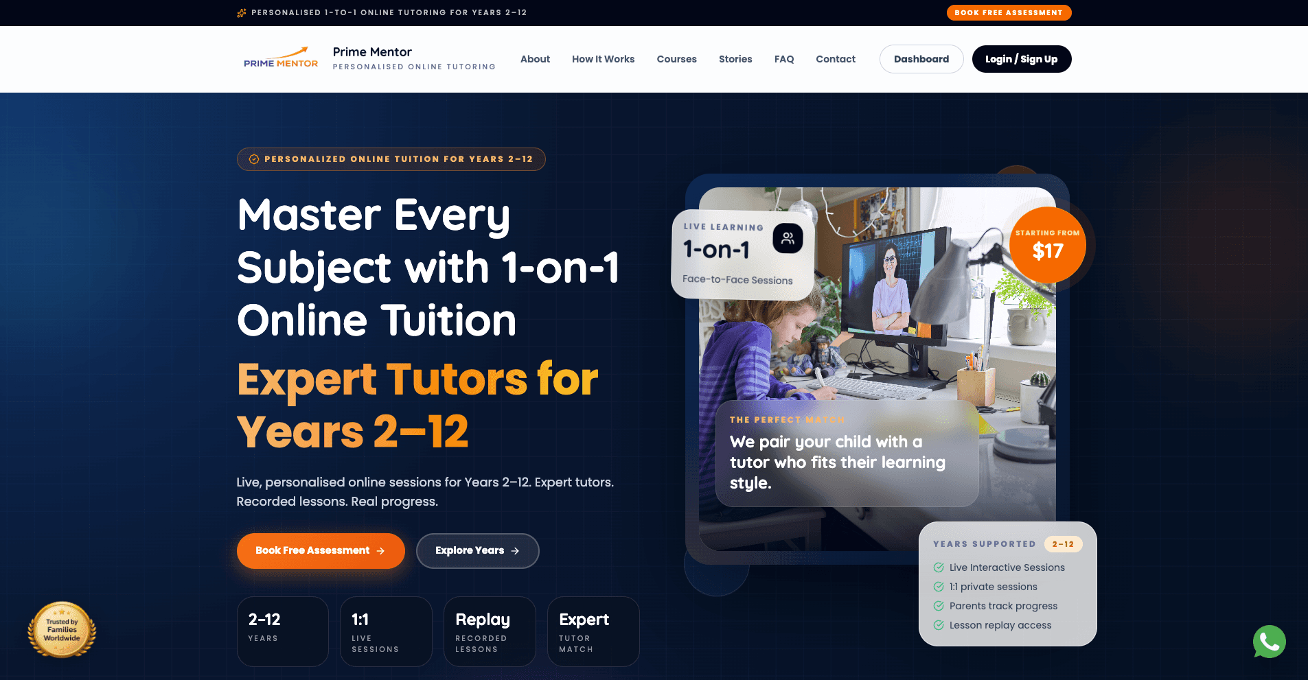 Hero: master every subject with 1-on-1 online tuition