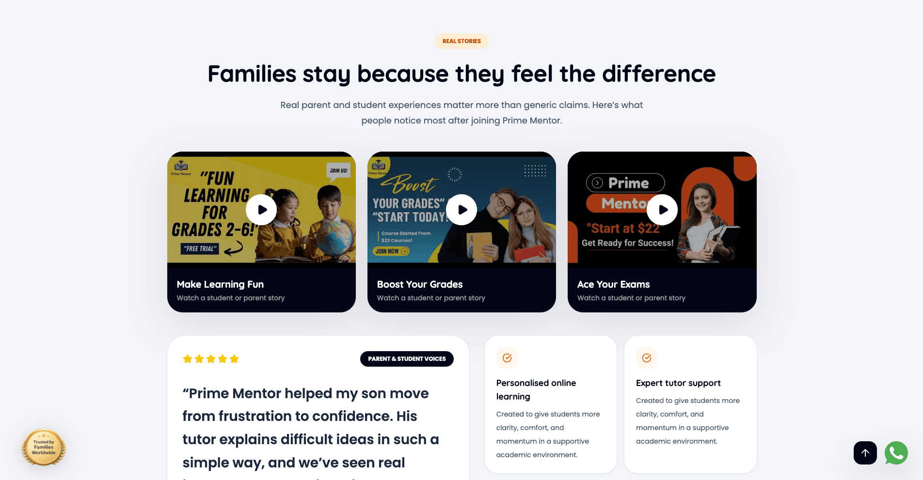 Parent and student stories